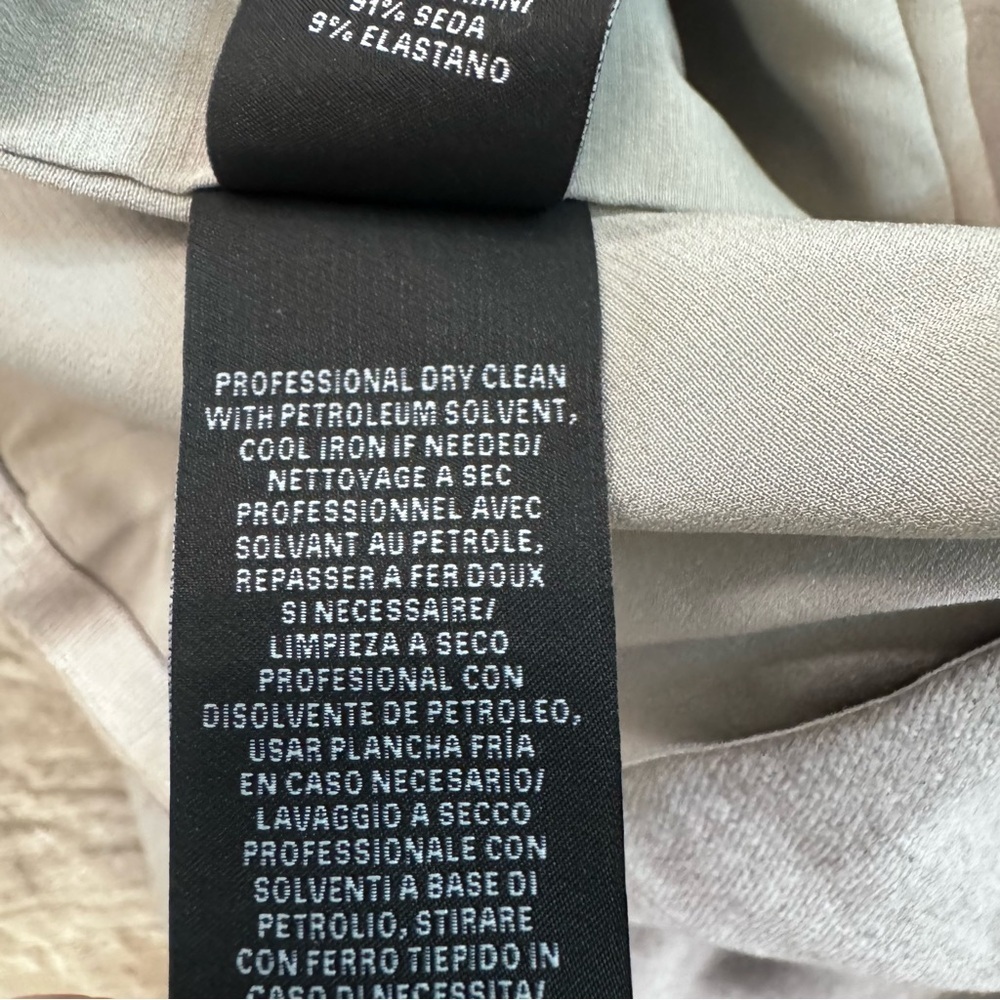 Ralph Lauren Black Label Side Zip Straight Leg Wool Trousers Light Gray Womens 4 - Picture 8 of 8